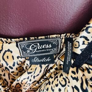 Vintage guess cheetah print and black mini dress